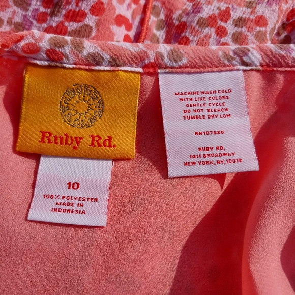 Ruby Rd. Pink Patterned A-Line Skirt - Picture 4 of 4
